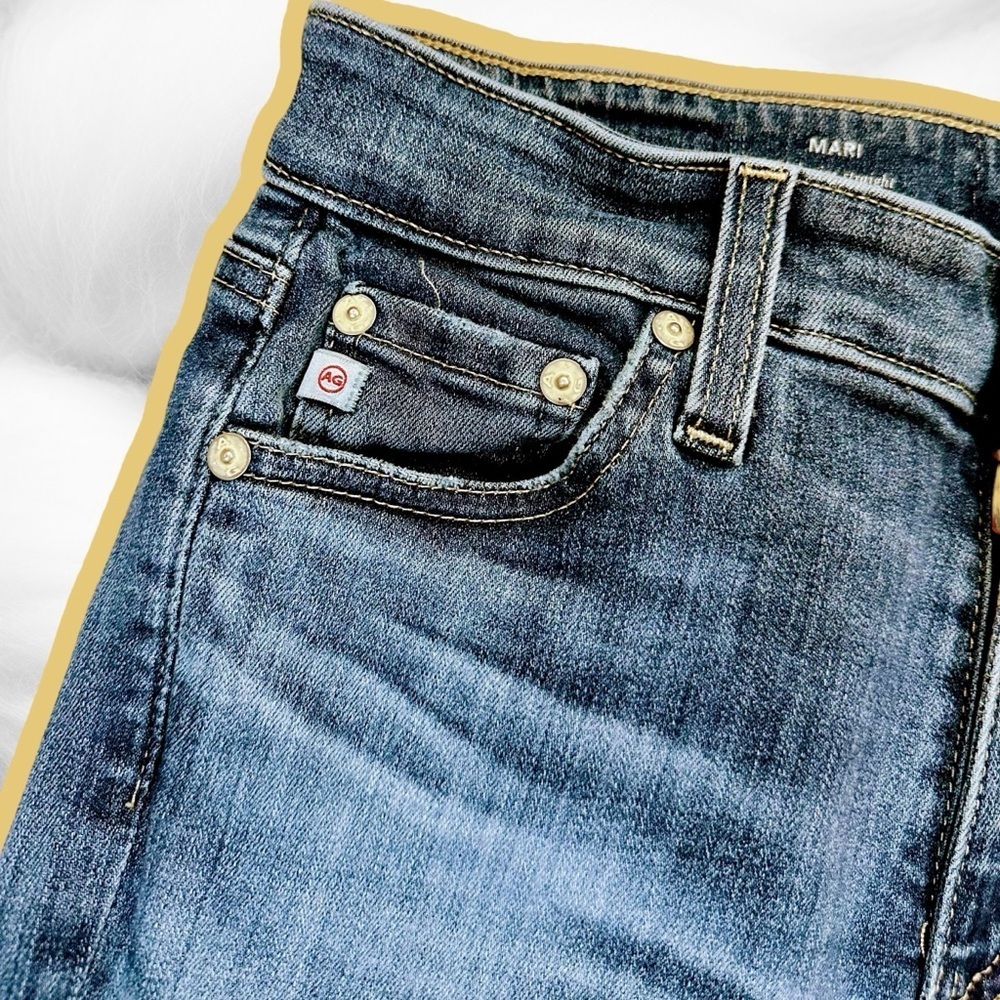 AG Adriano Goldschmied Medium Wash ‘Mari’ High-Rise Straight Leg Jeans Size 26R - Picture 15 of 16